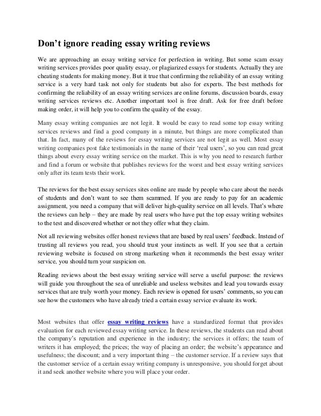 Reading essay in English | Topics in English essay reading