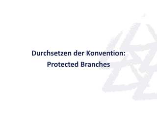 Durchsetzen der Konvention:
Protected Branches
 