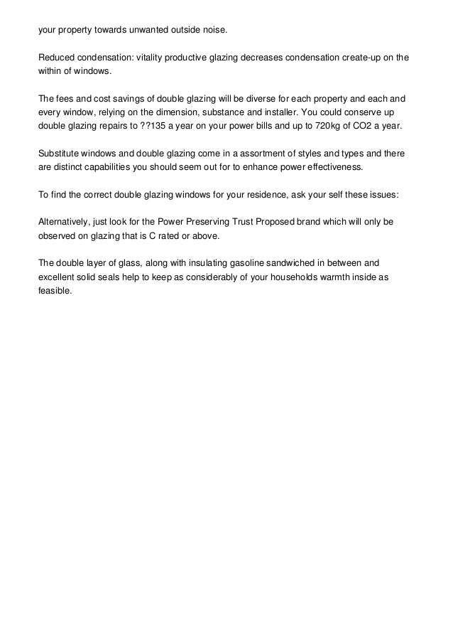 Double Glazing Explained