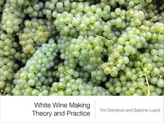 White Wine Making
Theory and Practice

Tim Donahue and Sabrina Lueck

 