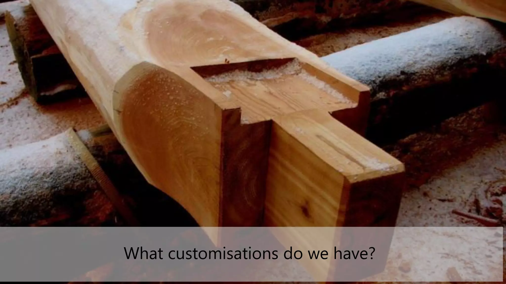 What customisations do we have?
 