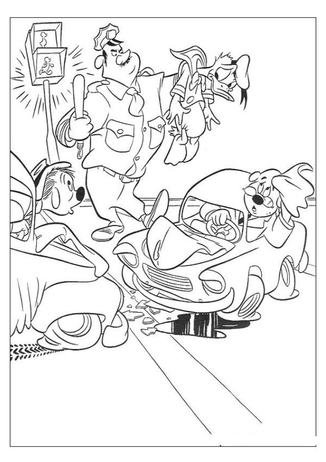 Donald duck coloring book