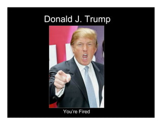 Donald J. Trump




   “You’re Fired!”
 