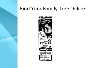 Find Your Family Tree Online | PPT