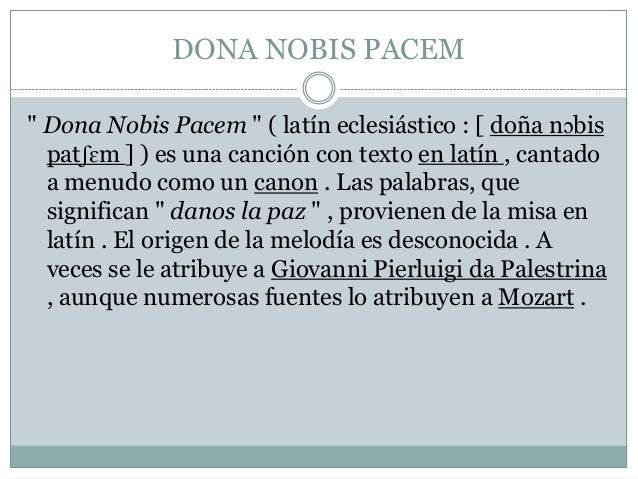 Dona Nobis Pacem