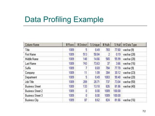 Data Profiling Example 