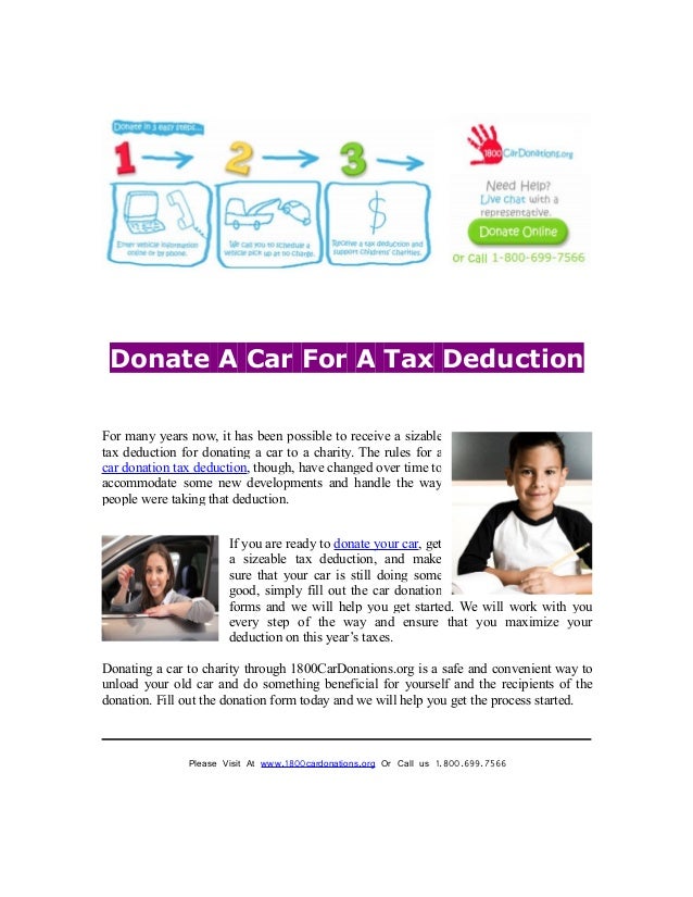 Donate a car for a tax deduction