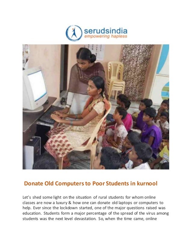 Donate Old Computers to Poor Students in Kurnool