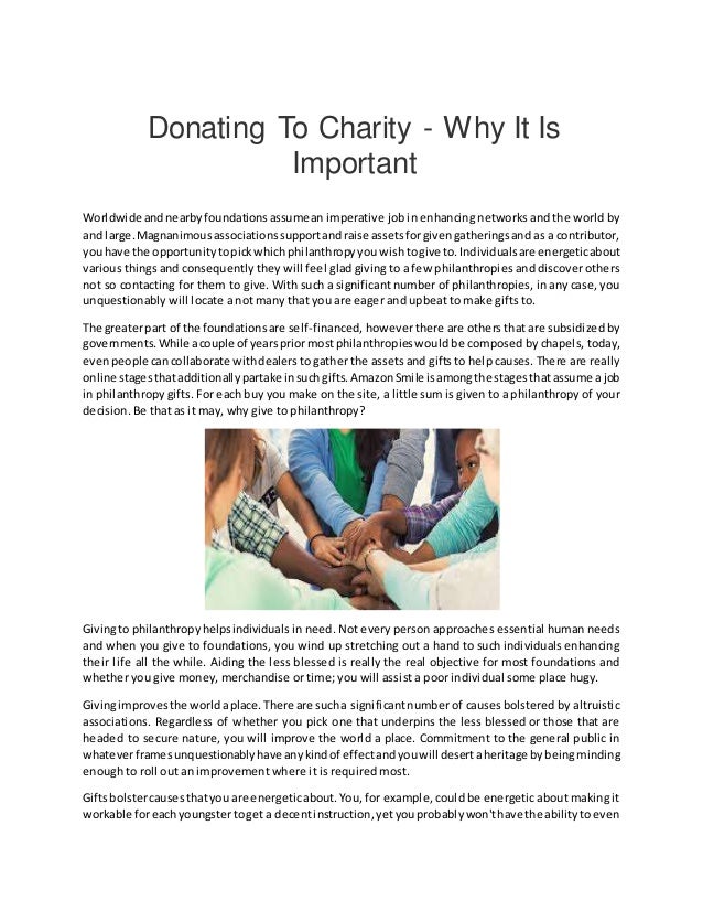Why Charities Are Important Examples – FOURNR