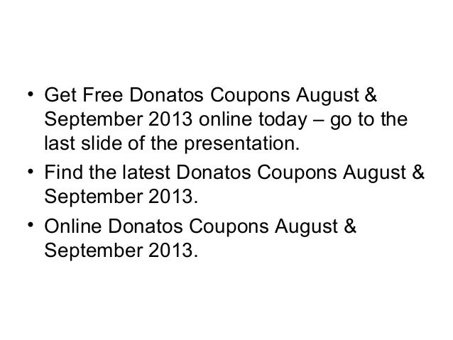Donatos online coupons