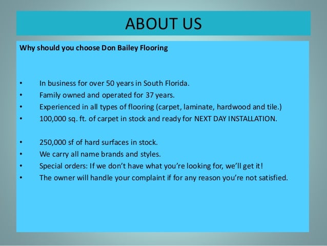 Don Bailey Miami Flooring