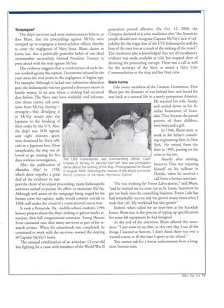 Donald J. Blum '45: A Seaman's Tale: Survivor of the USS Indianapolis