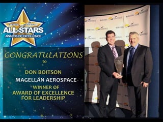 Manitoba Aerospace All Stars Awards of Excellence - Don Boitson 