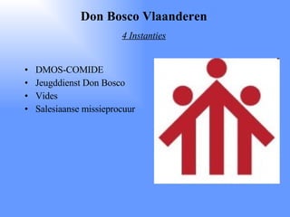 DMOS-COMIDE  Jeugddienst Don Bosco Vides Salesiaanse missieprocuur Don Bosco Vlaanderen 4 Instanties 