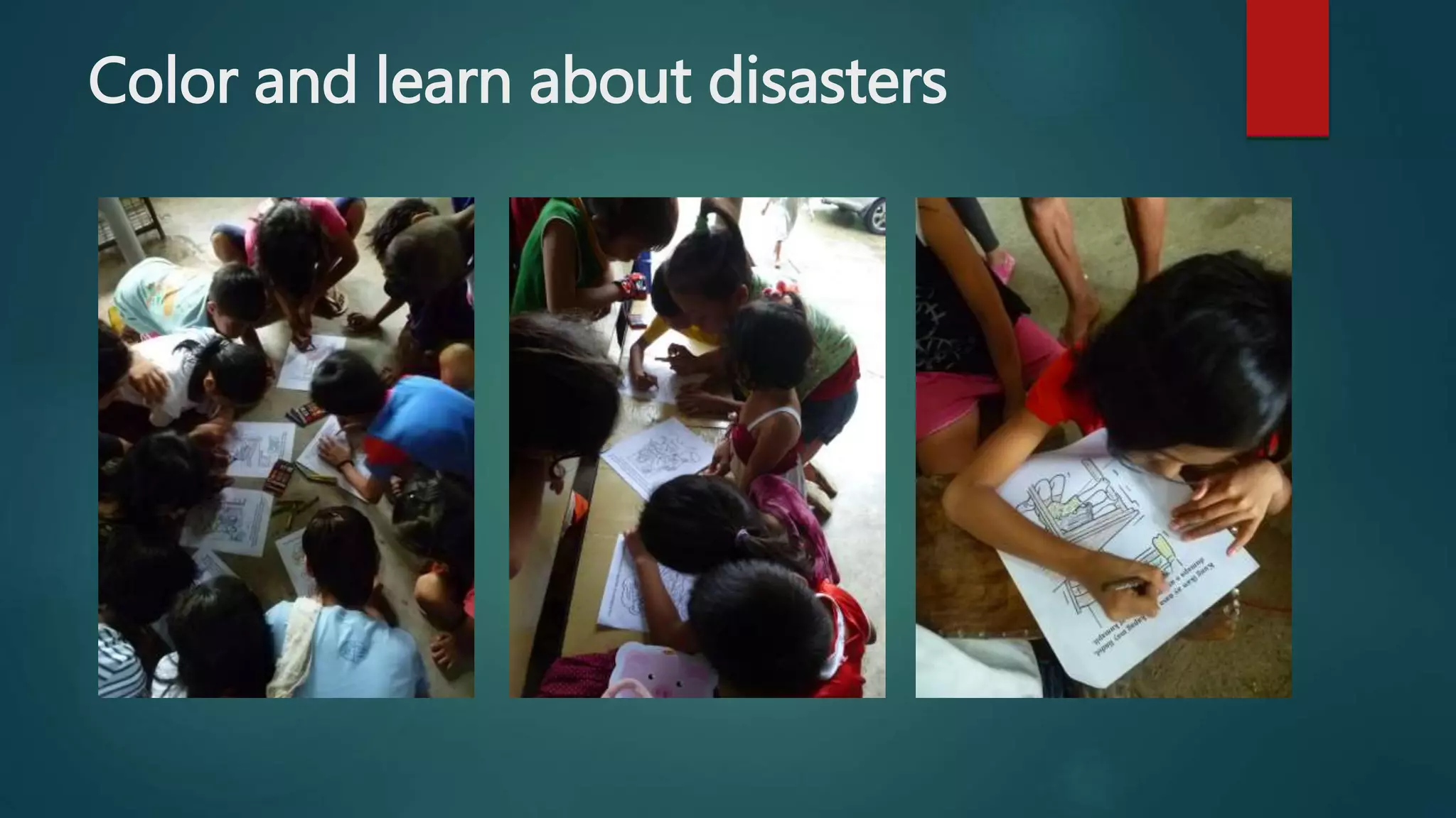 Color and learn about disasters