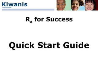 Rx for Success



Quick Start Guide
 