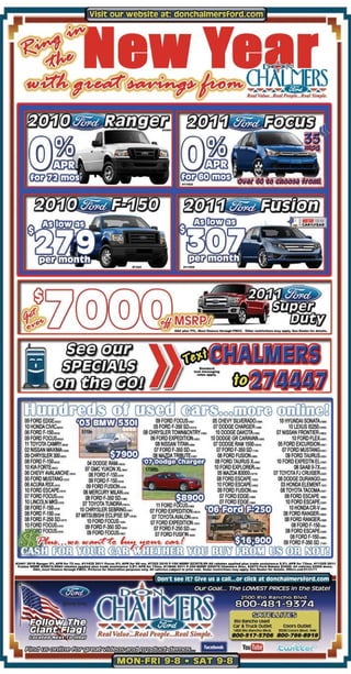 Don Chalmers Ford New Year Savings