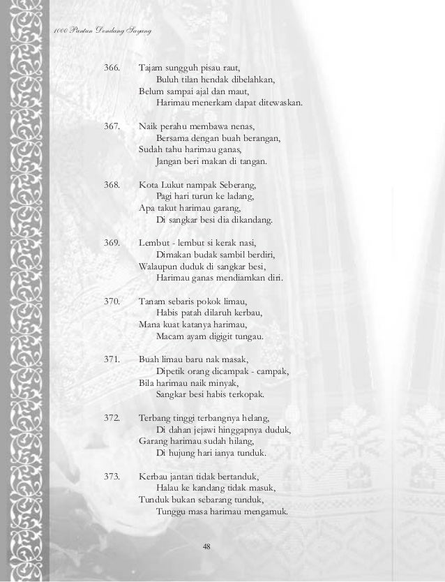Dondang Sayang Dan Pantun