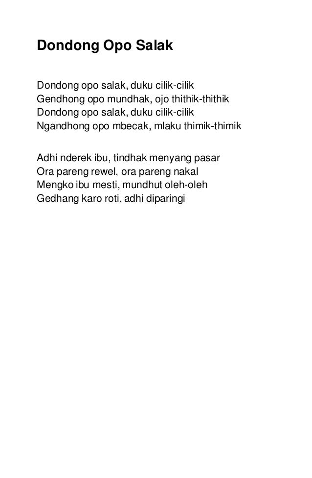 Dondong Opo Salak