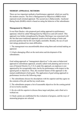 Project Report on Performance Appraisal System and Effectiveness in ...