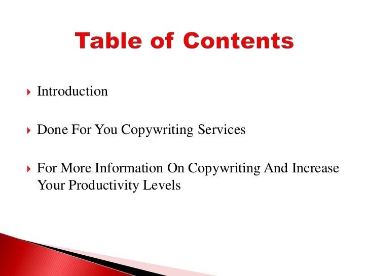Copywriting services
