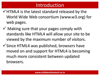 Introduction to HTML4 | PPTX