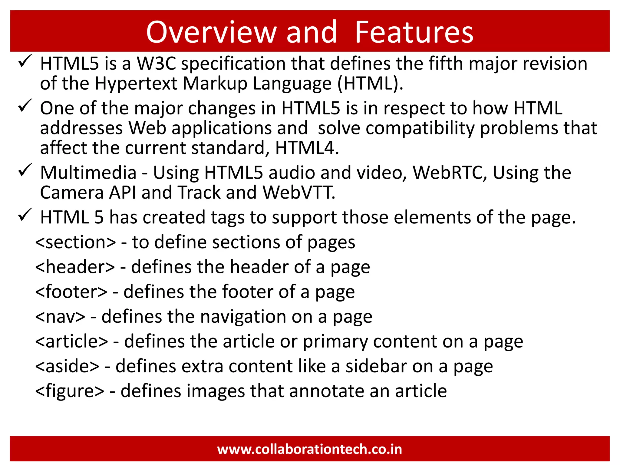Introduction to HTML5 | PPT