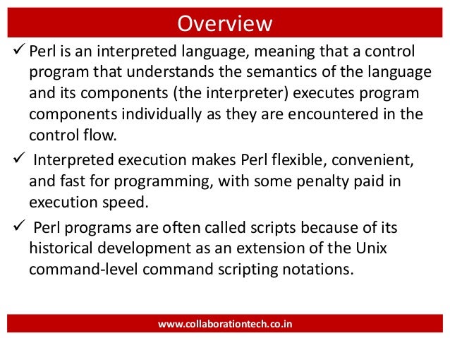Introduction to Perl Programming