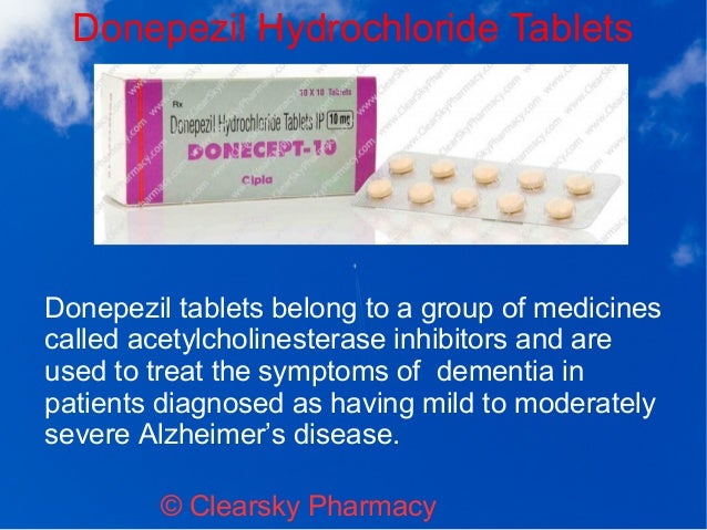 Donecept Donepezil Tablets For The Treatment Of Alzheimer S Disea
