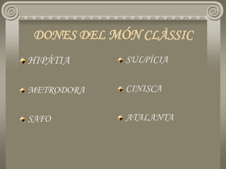 Dones (o)cultes en la història