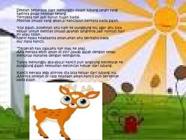 Dongeng kancil, gajah dan langit runtuh