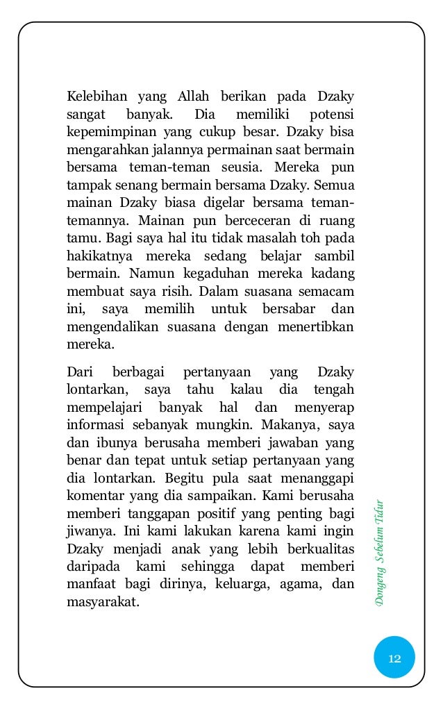 Dongeng sebelum tidur oleh Tami Prastowo