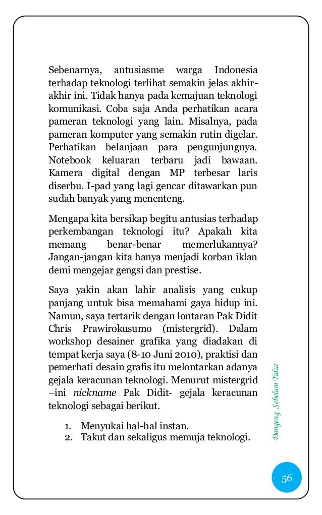 Dongeng sebelum tidur oleh Tami Prastowo