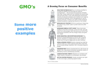 GMO’s


Some more
 positive
examples
 