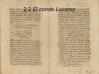 2.2 El conde Lucanor
 