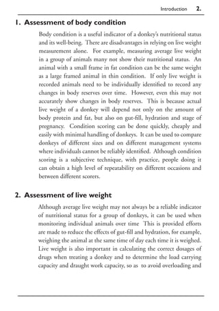 A Guide to Live Weight Estimation and Body Condition Scoring of Donkeys ...
