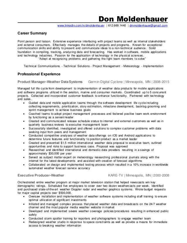 Meteorologist Resume Sample Meteorologist Resume Sample