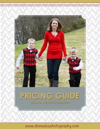 Donna Lee Photography Pricing Menu