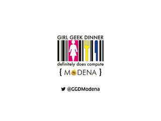 ! @GGDModena 
 