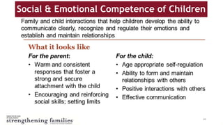 Social & Emotional Competence of Children
2) Create an empowering
point of view- aim for
“optimistic realism”
4) Reconnect to your
sense of purpose.
49
 