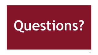 Questions?
59
 