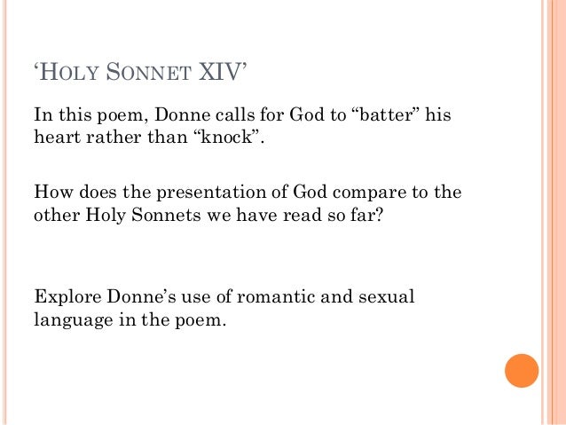 Holy sonnet 14 literary analysis