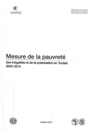Rapport sur la Pauvreté en Tunisie - INS 2012 