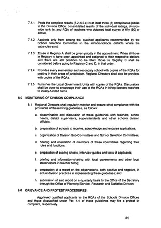 Do no. 12, s. 2012 revised guideline on hiring of teacher