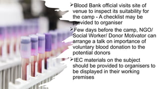 BLOOD DONATIONS, Donor-Screening-and-VBD-Camps WORLD BLOOD DONORS DAY.pptx