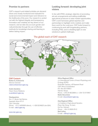 CIAT’s Partnership with the International Fund for Agricultural Development (IFAD): Guided by a Shared Vision