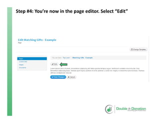 Step #4: You’re now in the page editor. Select “Edit”
 