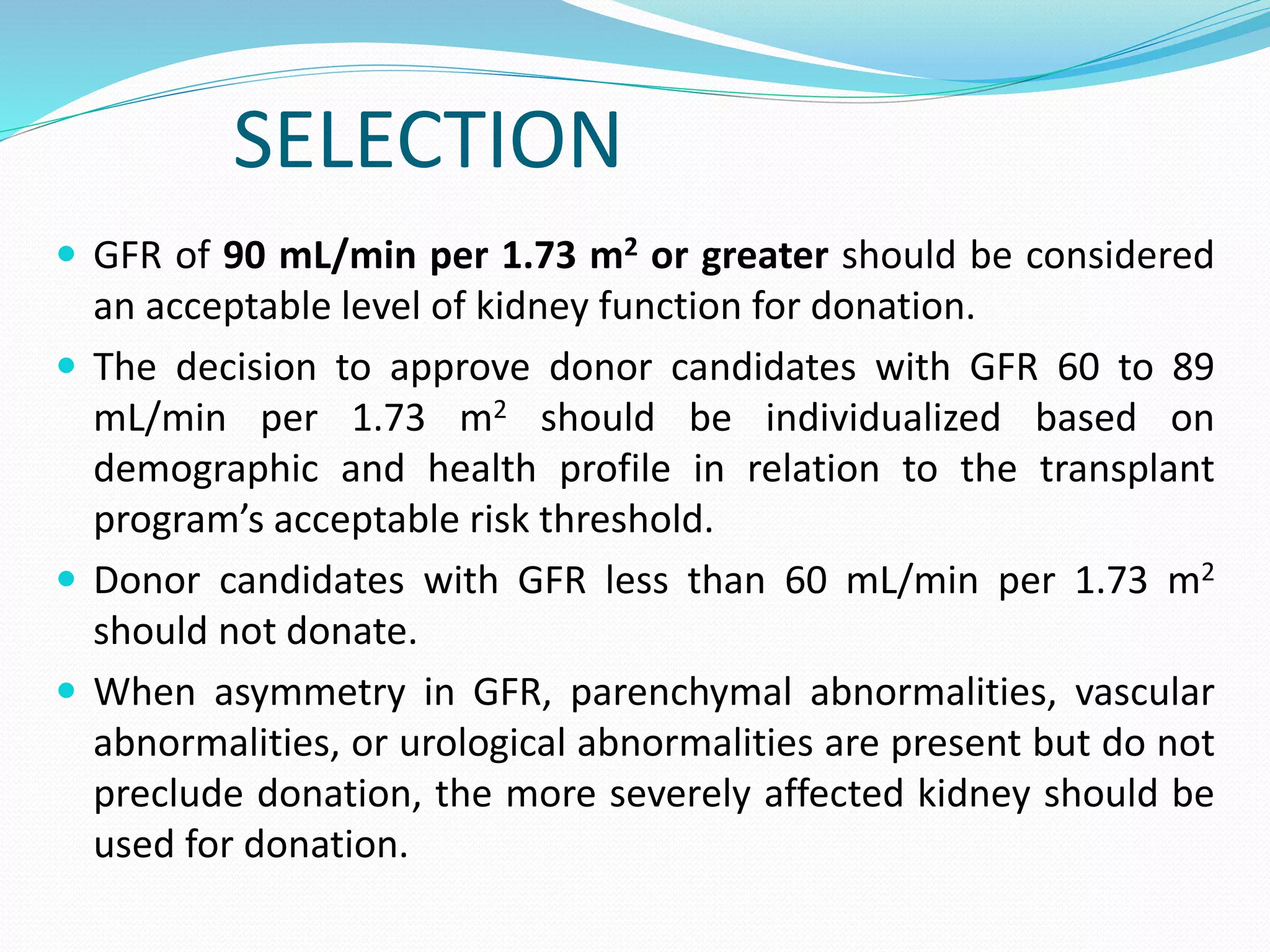 Kidney Donor Evaluation Pptx