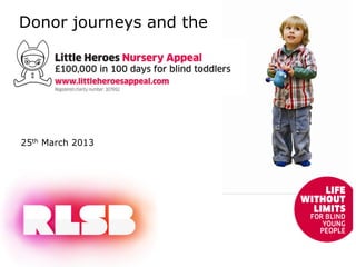 Donor journeys and the




25th March 2013
 