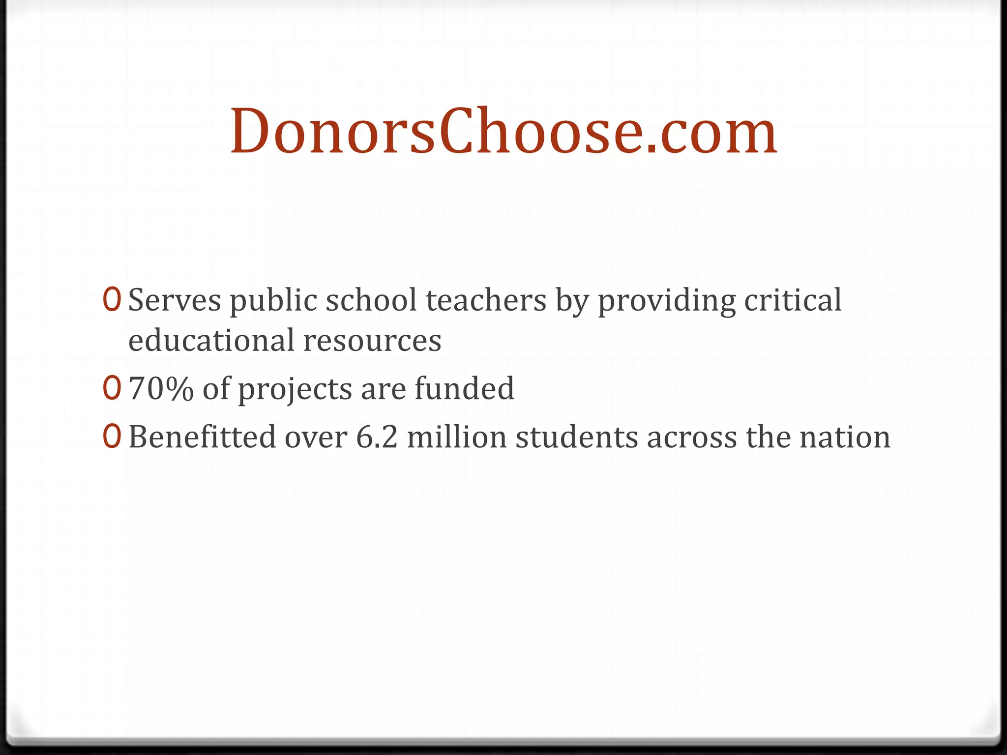 Donors Choose Presentation Lopez Pptx